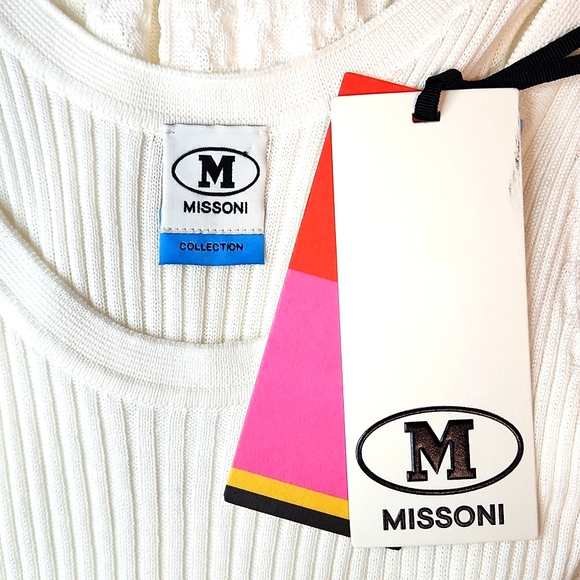 M By MISSONI Stretchy Cream Knit Dress, Size 38EU ~ NWT - Picture 9 of 14